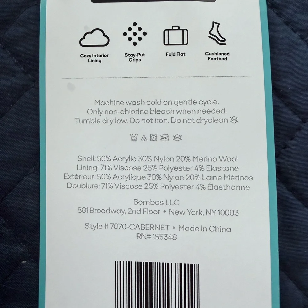 Bombas Gripper Slippers - Red & White Knit - Picture 3 of 5